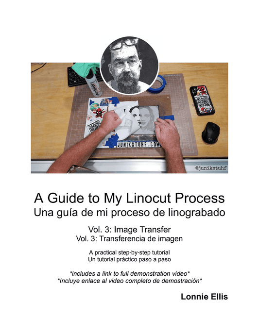 A Guide to My Linocut Process - Volume 3: Image Transfer - Affordable Originals | art by Lonnie Ellis