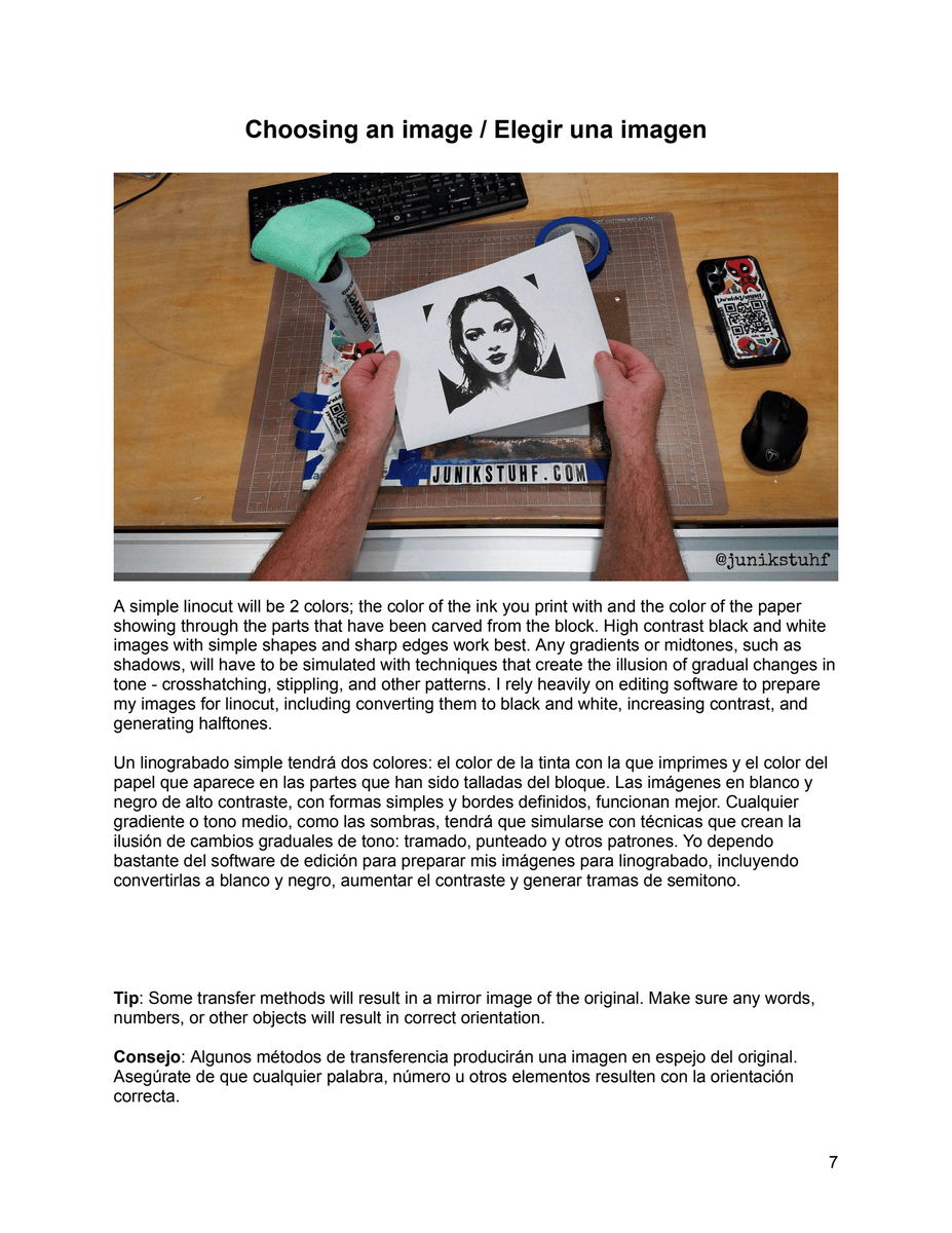 A Guide to My Linocut Process - Volume 3: Image Transfer - Affordable Originals | art by Lonnie Ellis